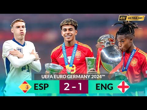 Spain stun England in the final moments and snatch the European title 4K | Euro 2024 Final