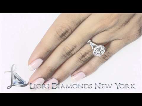 LC-014 - 4.55 Carat D-VVS1 Round Diamond Engagement Ring 14k White Gold