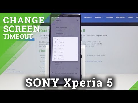 How to Change Screen Timeout in SONY Xperia 5 – Screen Settings