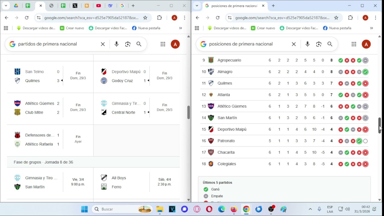 Argentine Primera Nacional 2026, Matchday 7: Results, Standings and Fixture