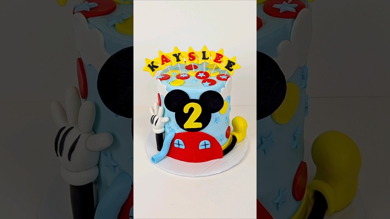 🎉 FONDANT TUTORIAL 🎉 #shorts #mickeymouse #cakedecorating