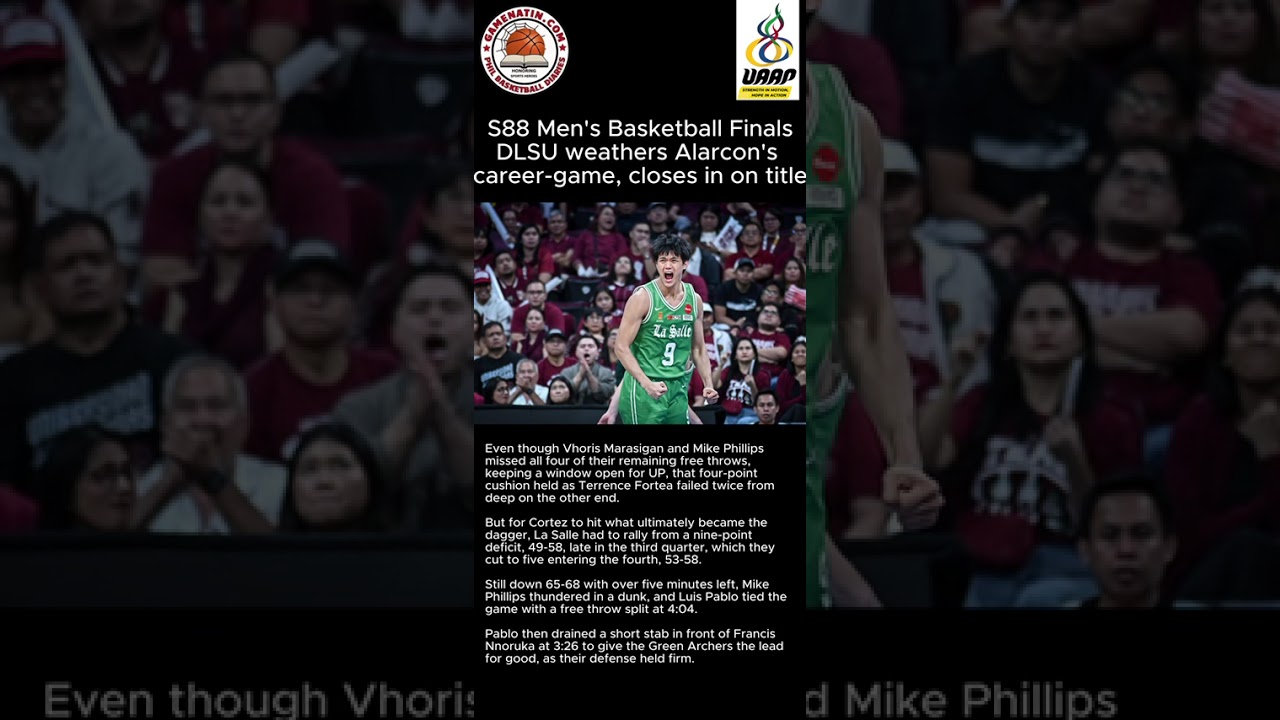 UAAP Men's Basketball: Jacob Cortez stars, as DLSU nips UP in game 1 of Finals