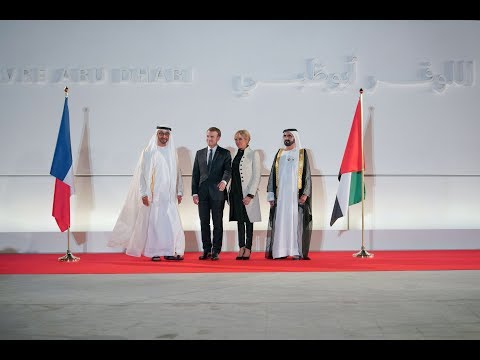  صاحب السمو الشيخ محمد بن راشد آل مكتوم-أخبار-محمد بن راشد ومحمد بن زايد والرئيس الفرنسي يفتتحون متحف اللوفر أبوظبي