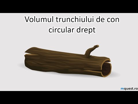 Volumul trunchiului de con circular drept, clasa a VIII-a