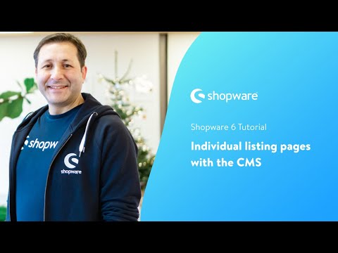Individual listing pages with the CMS (Shopware 6 Tutorial EN)