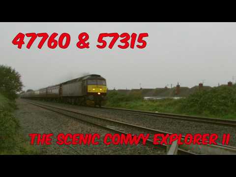 Prestatyn 4.10.2017 - WCRC 47760 & 57315 on Scenic Conwy Explorer II