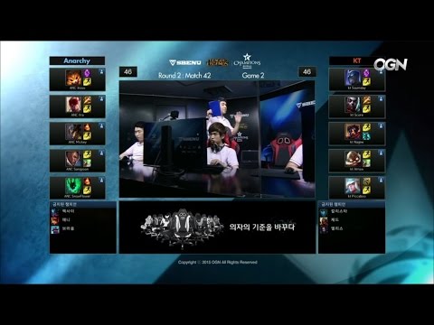 KT vs ANC Game 2 Highlights - KT ROLSTER vs REBELS ANARCHY - Week 12 LCK Champions Korea Summer 2015