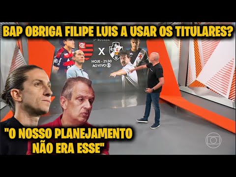 GLOBO ESPORTE FLAMENGO! BAP E FILIPE LUIS DISCUTEM FEIO SOBRE OS TITULARES CONTRA O VASCO