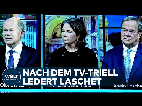 BUNDESTAGSWAHL 2021: Nach TV-Triell! Vorwürfe von Laschet gegen "kuschelnde" Scholz und Baerbock