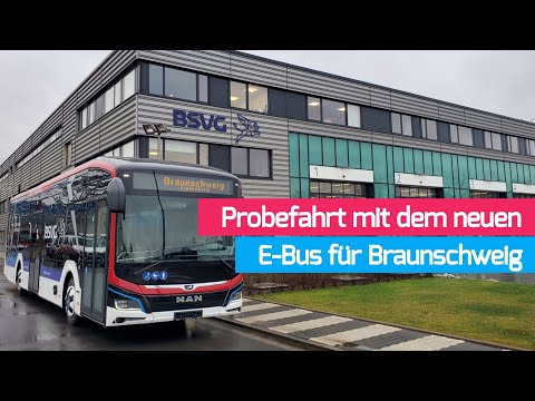 Neue E-Busse für Braunschweig - Probefahrt mit dem neuen E-MAN Lion's City 18 E Gelenkbus