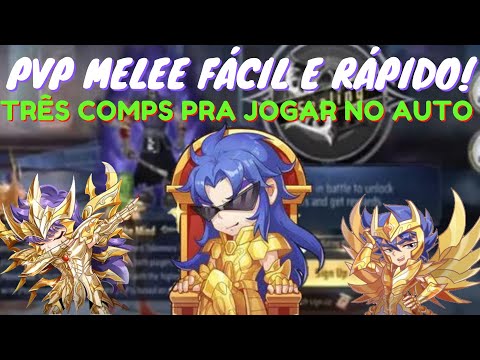 PVP MELEE FACIL É RÁPIDO! 3 TIMES SAINT SEIYA AWAKENING
