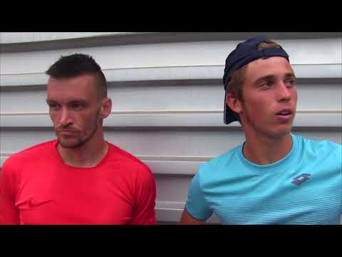 Michal Konečný a Michael Vrbenský po porážce v 1. kole čtyřhry Moneta Czech Open 2018