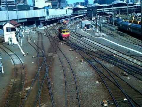 N456 light loco passes works train in the back ground