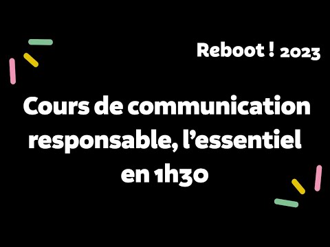 Cours de communication responsable