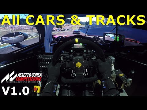 Assetto Corsa Competizione V1 RELEASE - All CARS & TRACKS [Triple Screen Onboard]