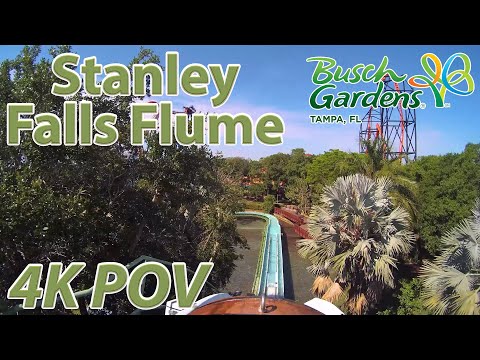 Stanley Falls Flume | 4K POV | Busch Gardens Tampa | May 2019   (Non-Copyright)