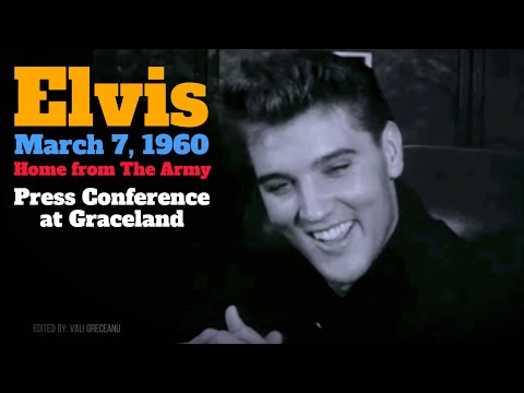 Elvis Graceland Press Conference ‘60 | Elvis Presley Home from the Army interview #elvis