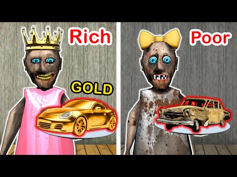 Rich Granny vs Poor Granny vs Expensive Car - funny horror animation (funny mix 12)