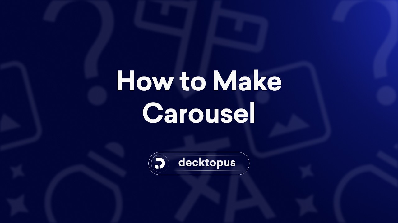 How to Make a Carousel in Decktopus AI video thumbnail
