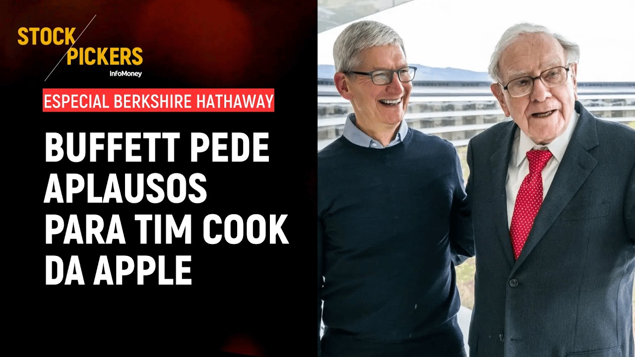 VEJA: Buffett destaca Cook na Apple e pede aplausos: “também vai se aposentar” | Berkshire Hathaway