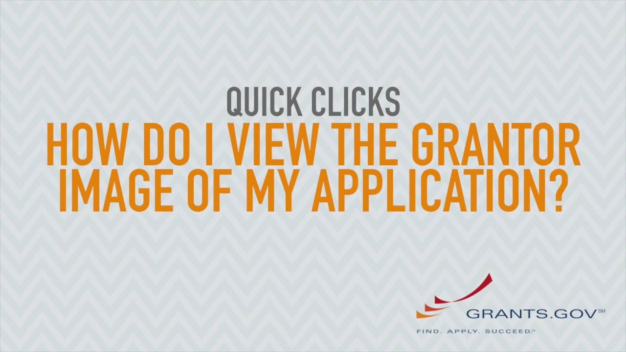 Quick Clicks: How Do I View the Grantor Image of My Application?