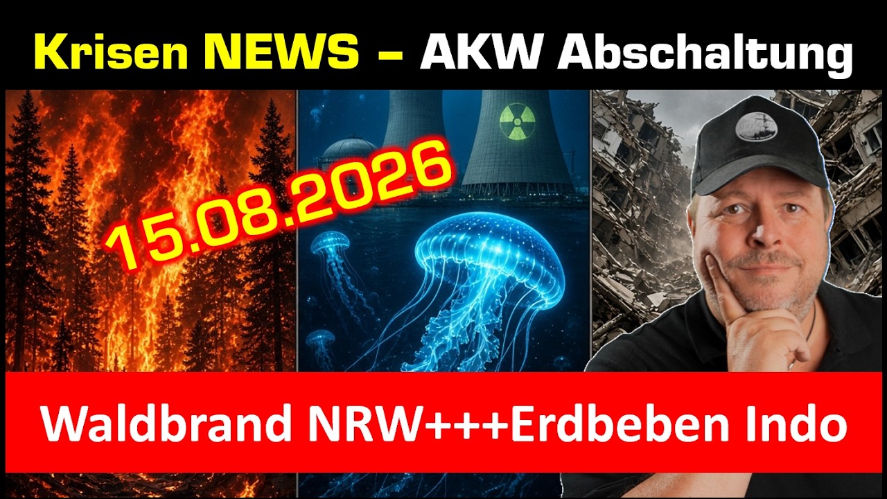 Krisen NEWS - Waldbrand NRW, AKW Abschaltung Quallen, Erdbeben Indonesien