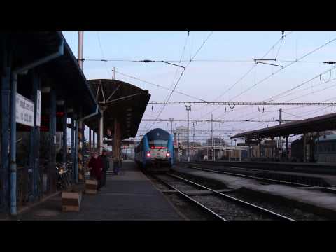 Nákladní vlak, R 949 Bohumil Hrabal, Os 6415 a LE 1362 Leo Express Lysá nad Labem 7.3.2015