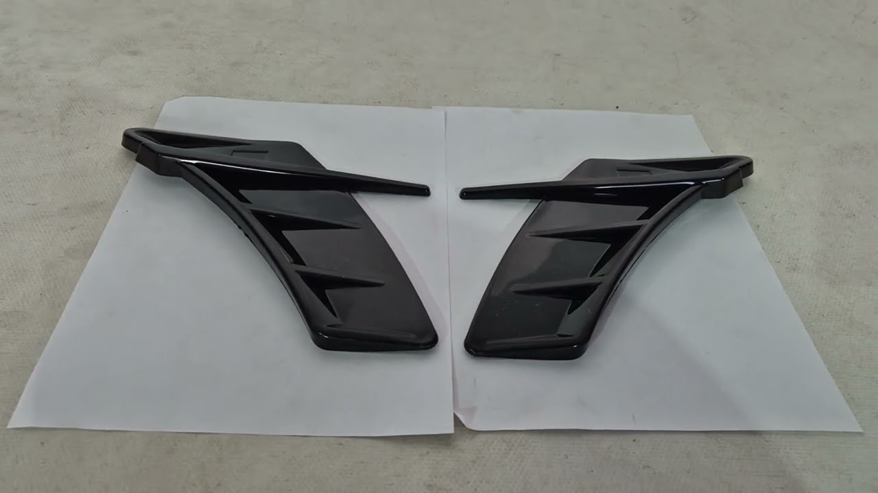 Універсальні вентиляційні накладки на крила тип-F (імітація, 2 шт) Video 1