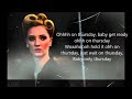 The Weeknd Thursday Lyrics