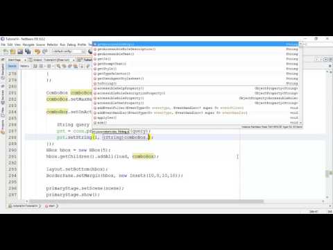 JavaFX 8 Tutorial 23   ComboBox, TextField and Database