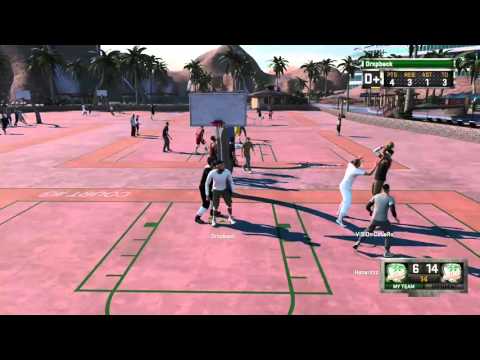 NBA 2k16 My Park Center Driving it down like a PG!! Catching a BODY!
