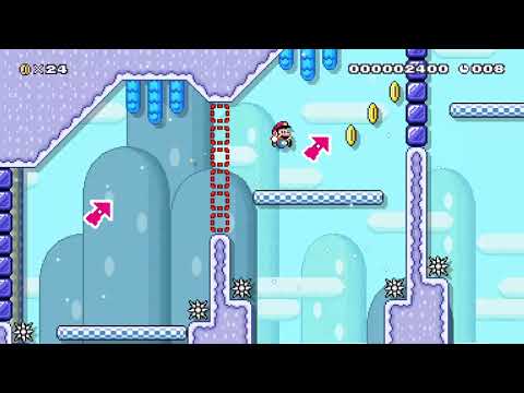 Super Mario Maker 2 20 Seconds: Falling Platforms!