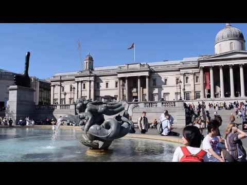 Views of Trafalgar square, London