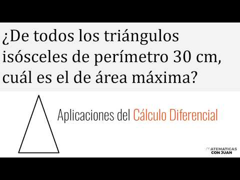 CALCULAR EL ÁREA MÁXIMA DEL TRIÁNGULO ISÓSCELES. Cálculo Diferencial