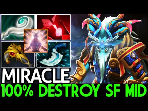 MIRACLE [Leshrac] Super Magical Damage 100% Destroy SF Mid Lane Dota 2