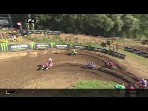 Herlings battling with Paulin and Desalle overtaking Gajser_MXGP of Czech Republic
