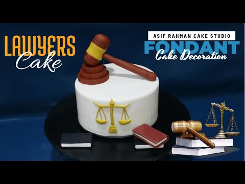 Lawyer's Birthday Cake Design | Fondant Cake Decoration | Advocate |