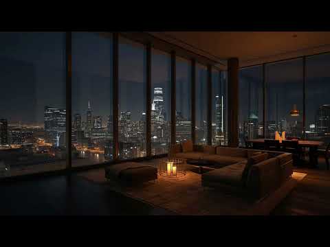 Relaxing In Your Penthouse | City Ambience for Deep Focus & Study & Reading!