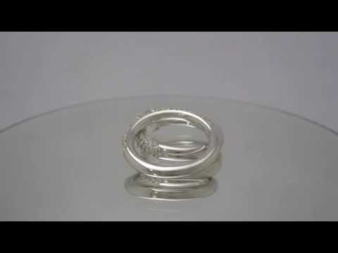 14K WHITE GOLD ROUND CUT DIAMOND ENGAGEMENT RING AND BAND TENSION 2.00CT - ASW - 222