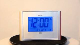 Seiko QHR015SLH R Wave Atomic Bedside Alarm Clock