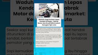 Detik-detik Sapi Kurban Ngamuk di Leuwiliang Bogor, Sempat Tabrak Motor hingga Masuk Minimarket