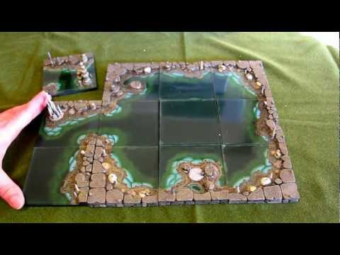 in HD - Dwarven Forge - Cavernous Lake Set - Hands on Review with dungeon ideas & set-up options