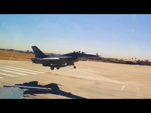 F-16 Perfect Clean Landing | Cockpit Wonderful View
