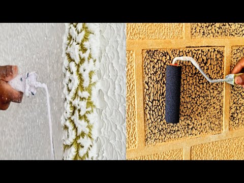 13 new texture wall painting  techniques using spoon