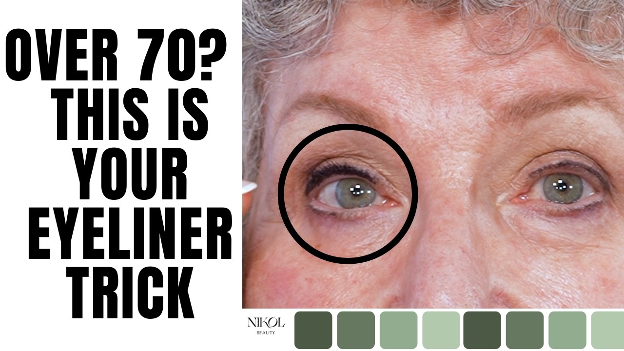 The SECRET Eyeliner Trick That Makes Your LASHES THICKER | Nikol Johnson #FierceAging