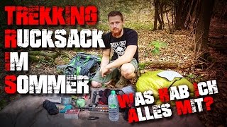 Sommer Trekking Rucksack 48 Std mit Übernachtung packen Loadout Inhalt Bushcraft Survival Outdoor