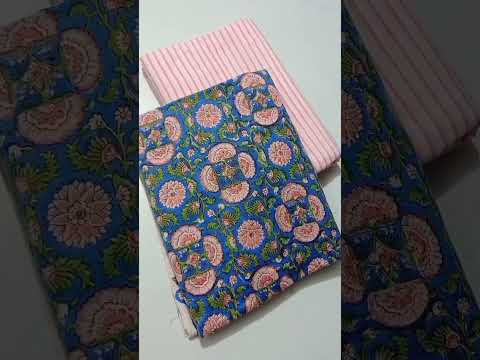 Indian Hand Block Printed Cotton Fabrics Js