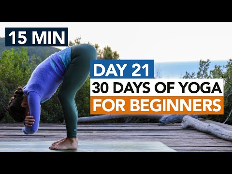 15 Min Relaxing Yoga Routine (Day 21) 30 Days of Yoga For Beginners thumbnail