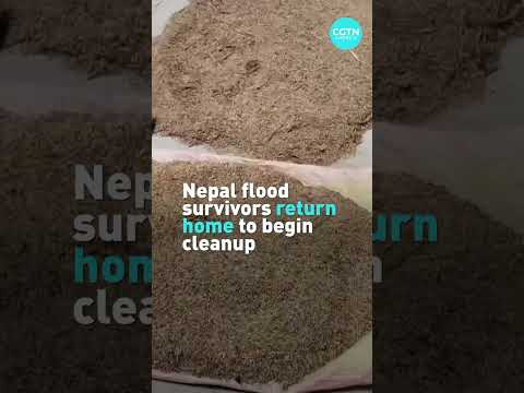 Nepal flood survivors return to begin cleanup