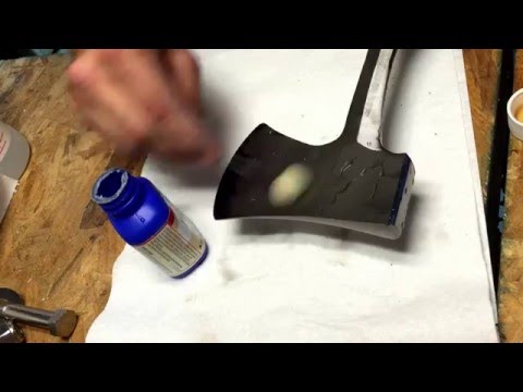 Hatchet Bluing - 'cause its cool!  That's why!